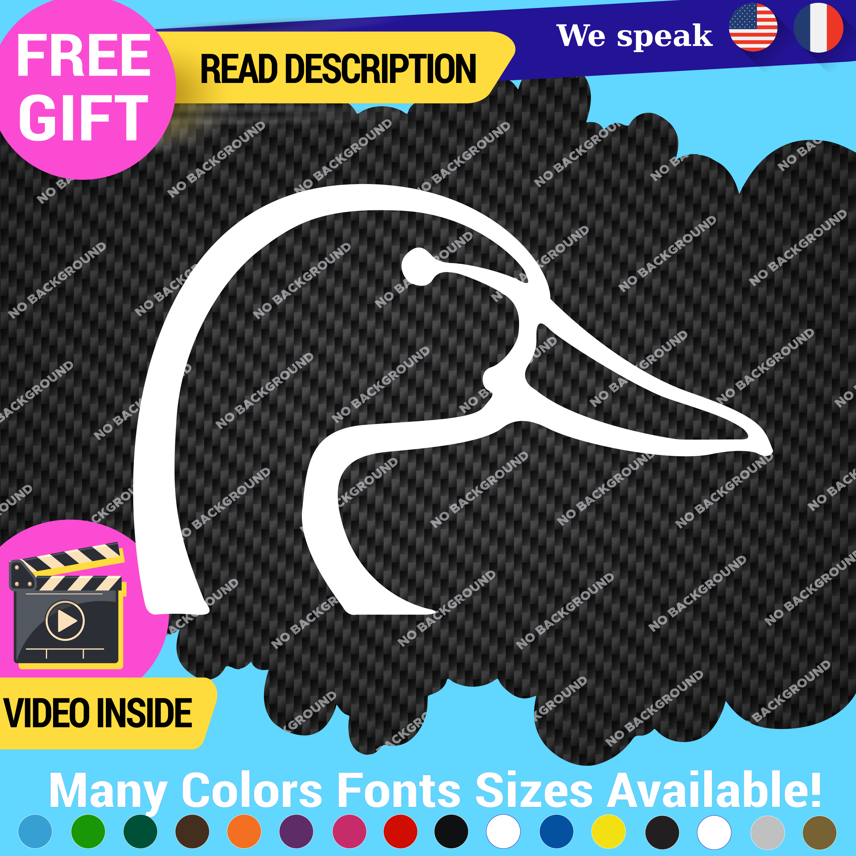 Duck Gone Hunting Stickers Decals Vinyl Car Animal Camo Wildlife Head Trucks